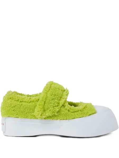 Balerini Marni din piele verde