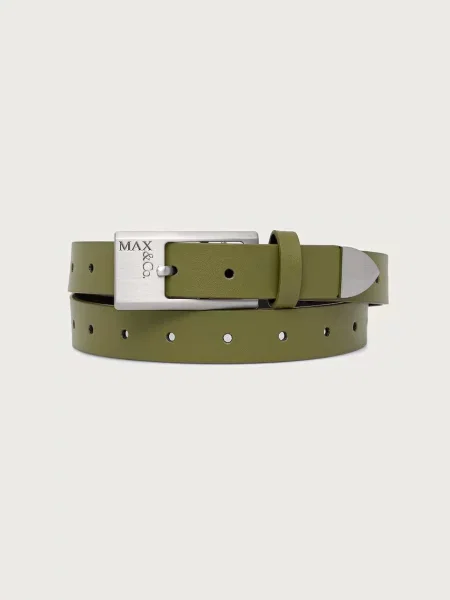 Max&Co. curea pentru femei din piele verde