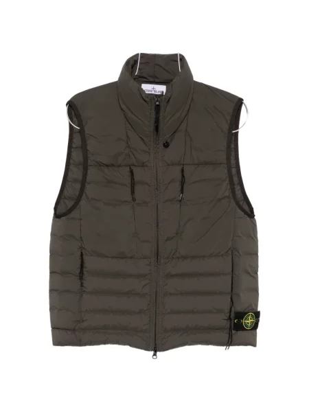 Matlasat vestă Stone Island cu strasuri verde