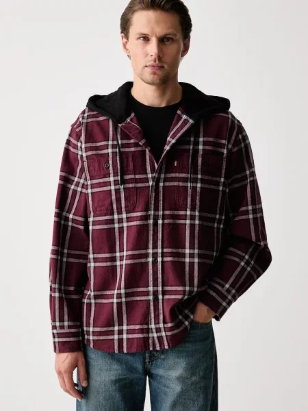 Levi's cămașă pentru bărbați din denim CLASSIC HOODED WORKER