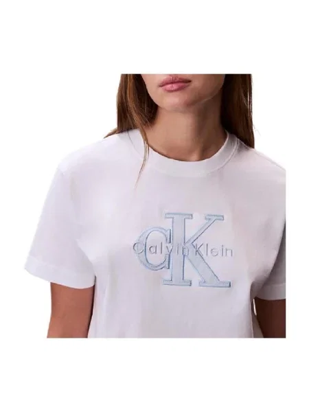 Tricou Calvin Klein Jeans alb