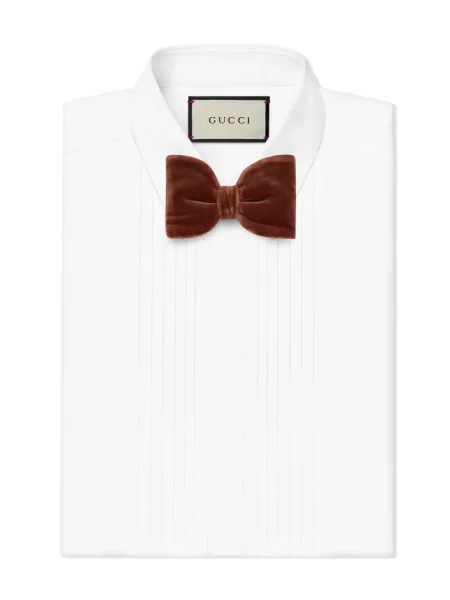 Krawat dziecięcy Gucci brązowy