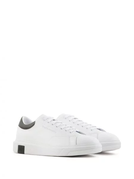 Kožené tenisky Armani Exchange bílé