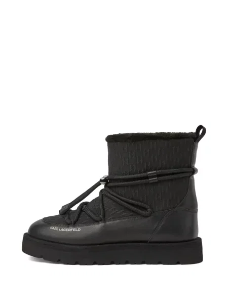 Termic botine Karl Lagerfeld din dantelă negru
