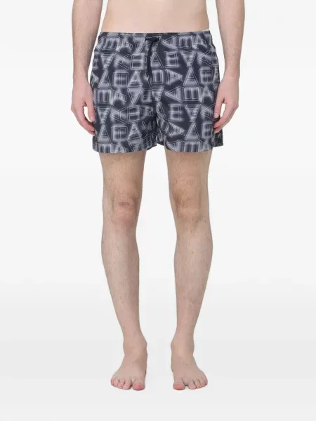 Slip de baie Ea7 Emporio Armani cu imagine negru