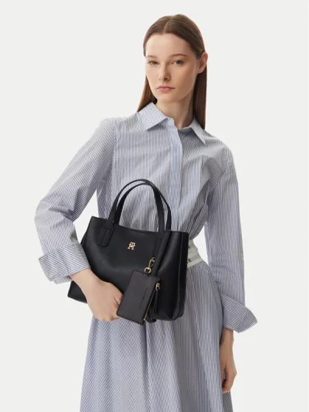 TOMMY HILFIGER Shopper táska fekete