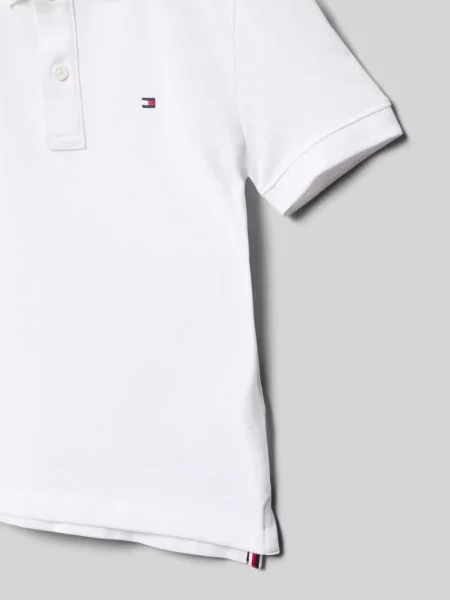 Koszulka polo z czystej bawełny o kroju regular fit Tommy Hilfiger biała