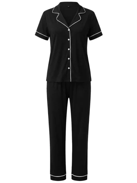 Trendyol Pijama negru alb
