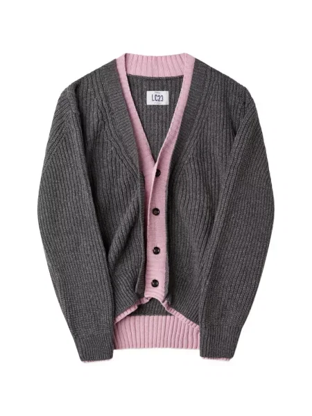Cardigan Lc23 tricotate gri