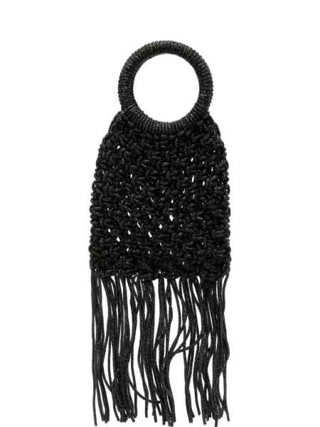 Geantă shopper Twenty Fourhaitch cu franjuri negru
