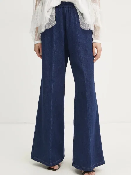 Панталон Forte Forte pants тъмносиньо