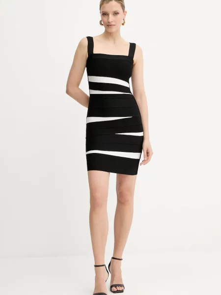 Herve Leger sukienka Eve mini dopasowana czarny