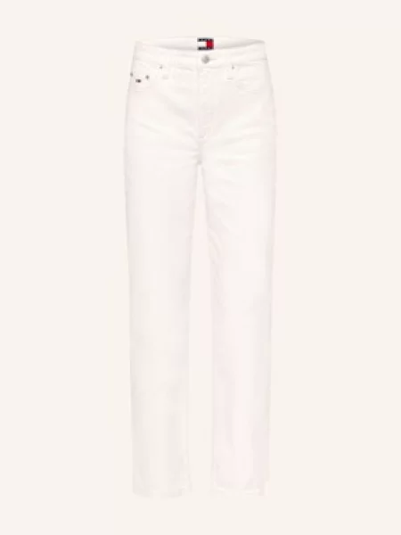 Tommy Jeans Jeansy Straight Layla weiss białe