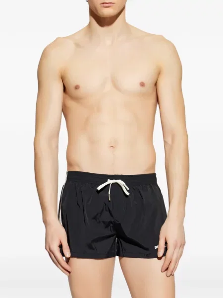 Slip de baie Dsquared2 cu dungi negru