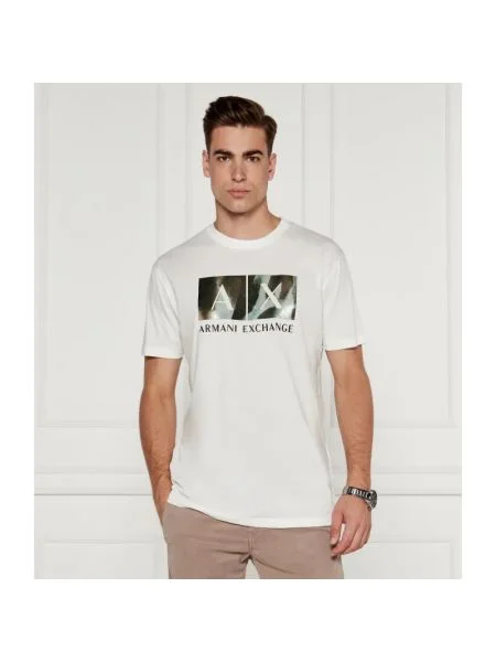 Armani Exchange Tricou alb
