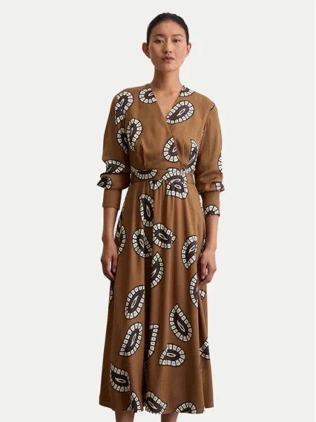 Marc O'Polo Rochie de zi Flared Fit maro