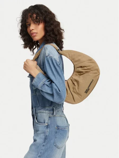 Karl Lagerfeld Jeans Дамска чанта бежов