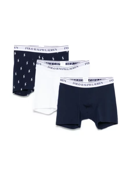Obcisłe bokserki z mieszanka bawełny w zestaw 3 szt. Polo Ralph Lauren granatowe