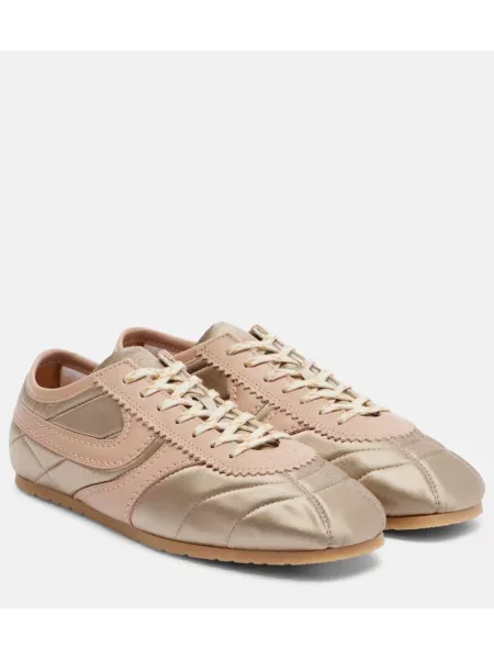 Saténové tenisky Dries Van Noten béžové