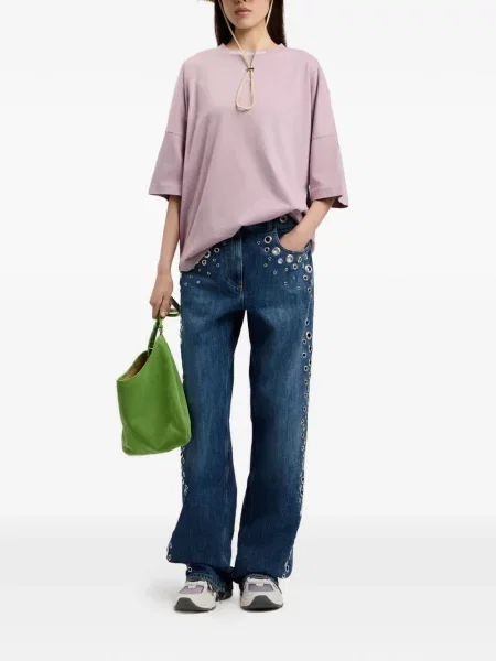 Tricou Palm Angels cu autograf violet