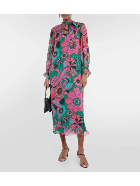 Rochie maxi Rixo cu model floral de costum