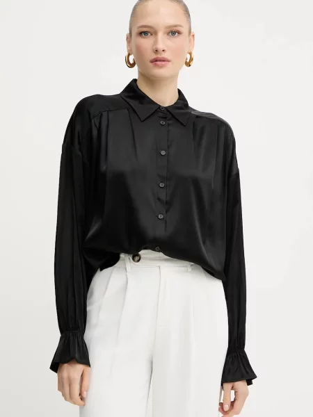 Silvian Heach cămașă BOTHA cu guler clasic relaxed negru