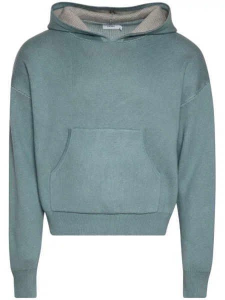 Плетен суичър с качулка Rhude с принт зелено