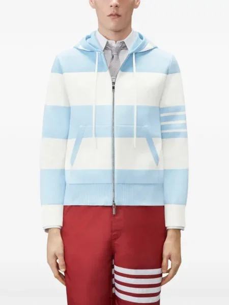 Hanorac cu glugă Thom Browne albastru