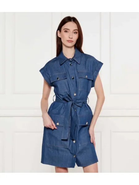 Liu Jo De blugi rochie cu cordon albastru