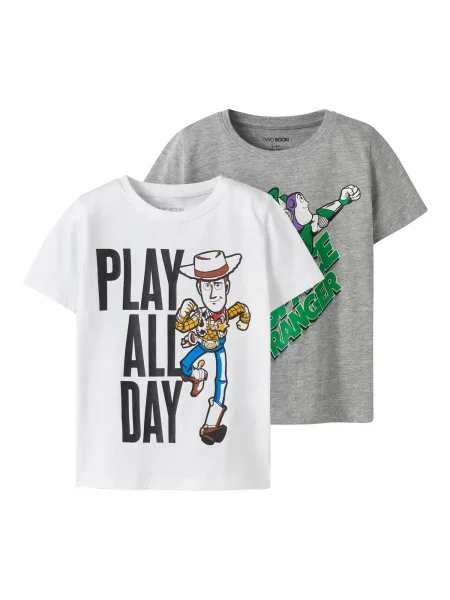 TWO SOON Tricou Toy Story gri alb