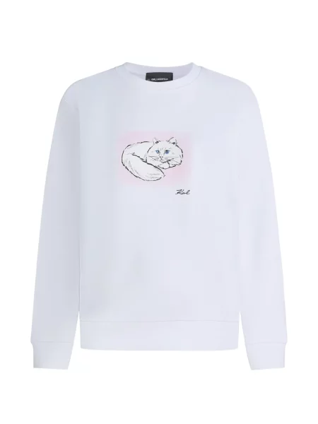 Bluza nierozpinana Karl Lagerfeld biała