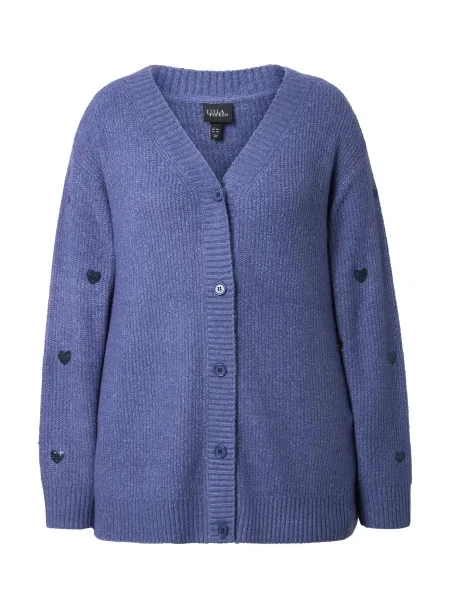 Ulla Popken Geacă tricotată safir