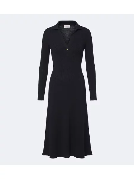 Rochie midi Moncler tricotate negru