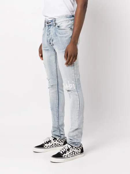 Skinny jeansy skinny Ksubi niebieskie