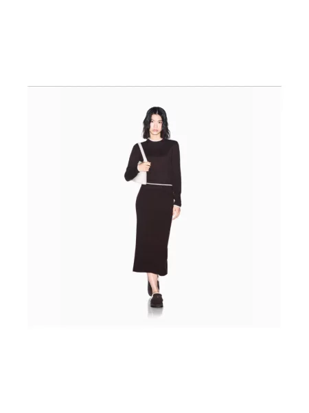 Spódnica ołówkowa Armani Exchange wełniana czarna