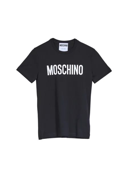 Koszulka Moschino klasyczna z logo czarna