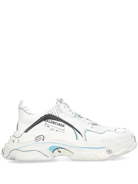 Sneakerși Balenciaga Triple S alb