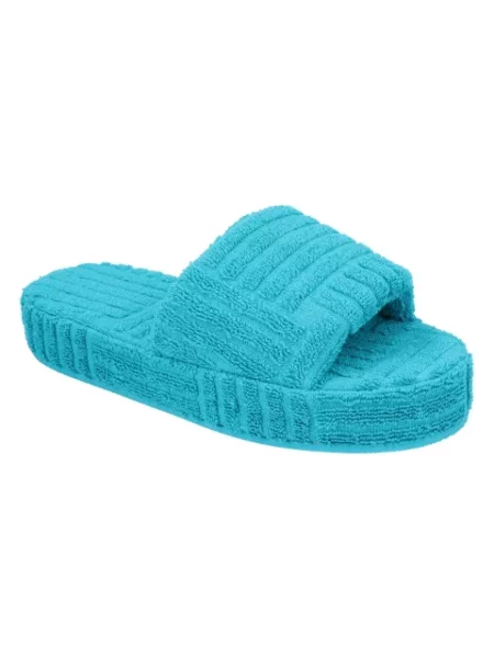 Klapki Bottega Veneta niebieskie