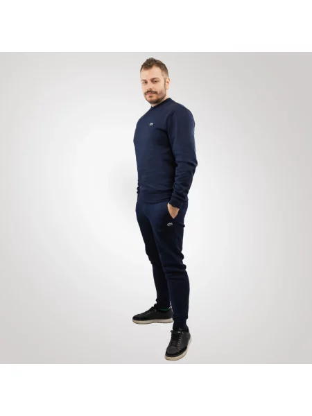 Lacoste Spodnie Mężczyzna Niebieski L Spodnie z Haftowanym Logo granatowe