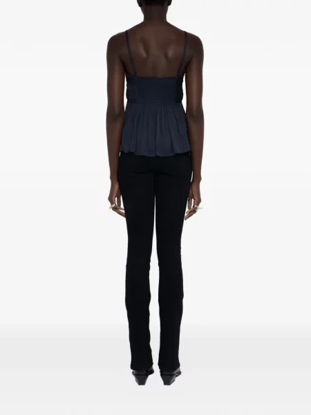 Top Zadig&voltaire din satin albastru
