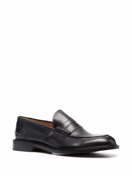 Chiloți Tricker's din piele slip-on negru