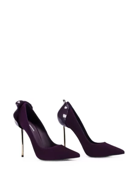 Pantofi cu toc Le Silla din piele de căprioară violet