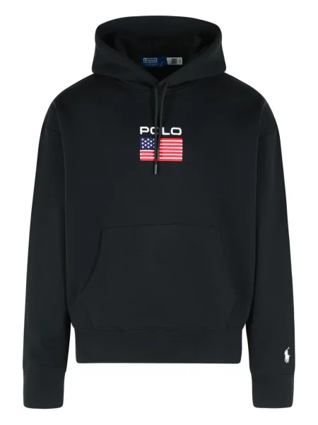 Polo Polo Ralph Lauren cu broderie negru