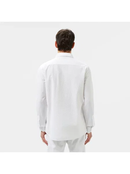 Lacoste Koszula Button-Down Slim Fit biała