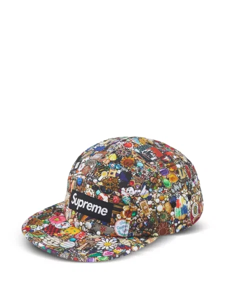 Κασκέτο Supreme με σχέδιο μαύρο