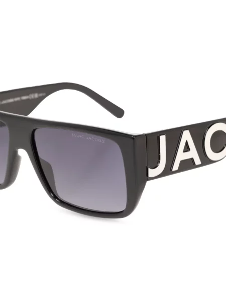 Obdélníkové sluneční brýle Marc Jacobs Eyewear s autogramem černé
