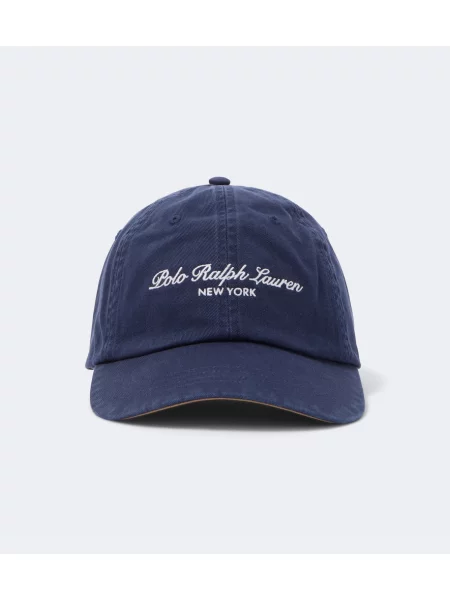 Șapcă Polo Ralph Lauren din țesătură twill cu autograf albastru