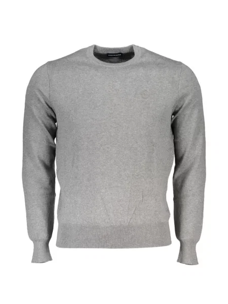 Lung pulover North Sails cu decolteu rotund gri