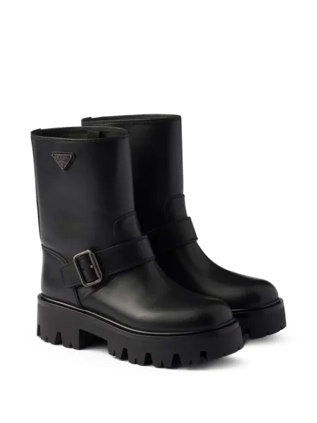 Botine Prada cu cataramă negru