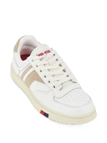 Sneakerși Pro-keds din piele de căprioară alb